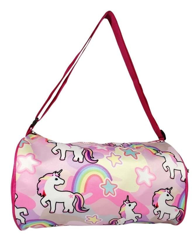 nicorn Duffle Sports Dance Gymnastics Sports Gym Bag, Kids Travel Bag for Girls (