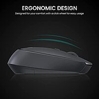 Portronics Toad 23 Wireless Optical Mouse with 2.4GHz, USB Nano Dongle, Optical Orientation, Click Wheel, Adjustable DPI(Black) Portronics Toad 23 Wireless Optical Mouse with 2.4GHz, USB Nano Dongle, Optical Orientation, Click Wheel, Adjustable DPI(Black)