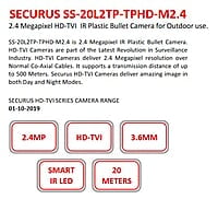Securus 2.4 Mp Hd Tvi Ir Bullet Camera Securus 2.4 Mp Hd Tvi Ir Bullet Camera