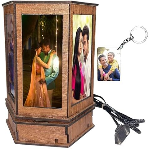Sublimation Printed Led Rotating Lamp Photo Table Lamp Gift with 7 to 13 Photos - Gift for Valentine's Day Sublimation Printed Led Rotating Lamp Photo Table Lamp Gift with 7 to 13 Photos - Gift for Valentine's Day