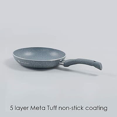 Wonderchef Granite 24 cm Non-Stick Fry Pan 1.8 L Grey 5 Layer PFOA Free Non-Stick Coating
