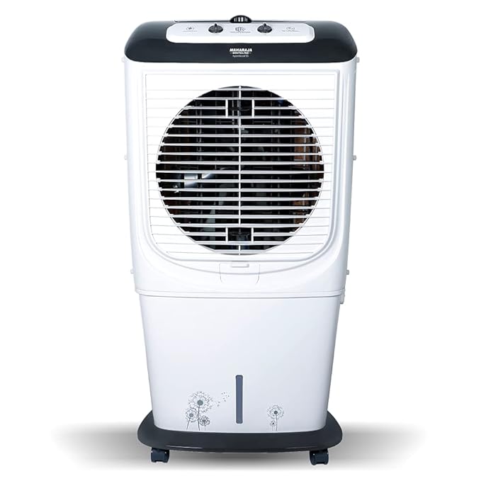 Maharaja White line Plastic Hybridcool 55-Litre Air Cooler with Remote, 55 Liters,