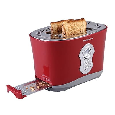 Wonderchef Crimson Edge Slice Toaster with Defrost, Reheat & Cancel Function 800 Watt