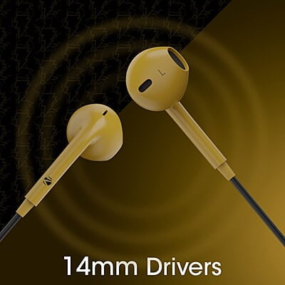 ZEBRONICS DC Black ADAM Edition Buds 30 3.5mm Stereo Bluetooth in Ear Earphone with Inline Microphone for Calling, Volume Control, 14mm Drivers, Stylish eartip Design and 1.2 Meter Durable Cable