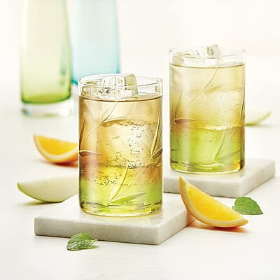 Borosil 350 ml Set of 6 pcs Bouquet Vision Transparent Drinking Glass | Borosilicate Glass Tumblers for Water, Cold Drinks, Juice| Flame Proof, Microwave & Dishwasher Safe | for Daily use & Gifting