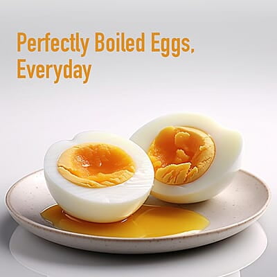 KENT Super Egg Boiler | 3 Boiling Modes | Stainless Steel Body and Heating Plate | 6 Eggs at a Time | Automatic Turn-Off | Silver