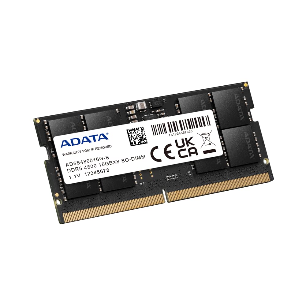 ADATA Premier (SO-DIMM) DDR5 Laptop Memory, Single RAM Module, Supports Intel & AMD Latest CPU, Intel XMP & AMD Expo, Built in PMIC, On Die ECC, Low Voltage, More Bandwidth-Without Heat Sink ADATA Premier (SO-DIMM) DDR5 Laptop Memory, Single RAM Module, Supports Intel & AMD Latest CPU, Intel XMP & AMD Expo, Built in PMIC, On Die ECC, Low Voltage, More Bandwidth-Without Heat Sink