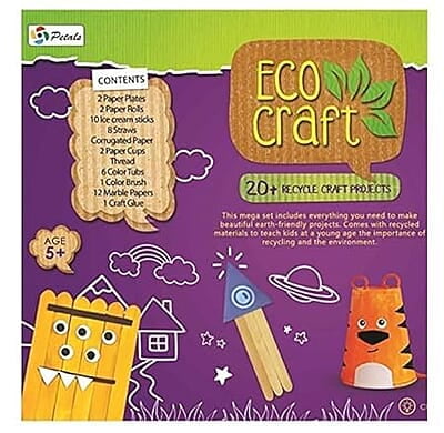cocraft Art & Craft Kit with 20+ Recycle Craft Projects for Kids of All Age Groups- DIY Bracelets, Necklace, Purse, Lantern, Puppets and Many More cocraft Art & Craft Kit with 20+ Recycle Craft Projects for Kids of All Age Groups- DIY Bracelets, Necklace, Purse, Lantern, Puppets and Many More