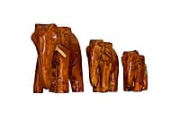 EELIKA Wooden Elephant Figurines for Home Decor, Set of 3, Brown || 1st Elepant Dimensions: 8cm x 3cm x 7cm, 2nd Elephant Dimensions: 6.5cm x 2.5cm x 4.5cm, 3rd Elephant Dimensions: 5cm x 2cm x 4cm EELIKA Wooden Elephant Figurines for Home Decor, Set of 3, Brown || 1st Elepant Dimensions: 8cm x 3cm x 7cm, 2nd Elephant Dimensions: 6.5cm x 2.5cm x 4.5cm, 3rd Elephant Dimensions: 5cm x 2cm x 4cm