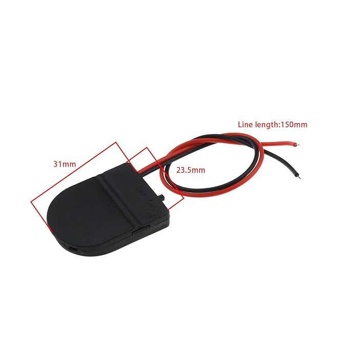 10PCS 3V 1 x CR2032 Battery Holder Coin Button Cell Battery Holder Case Socket Box with ON/Off Switch Lead Wire 26AWG Black 10PCS 3V 1 x CR2032 Battery Holder Coin Button Cell Battery Holder Case Socket Box with ON/Off Switch Lead Wire 26AWG Black