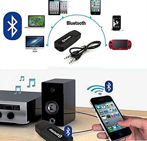 Bluetooth Adapter Audio Music Receiver with 3.5mm aux Cable Compatible with Car Media Player and Convert Old Speakers into Wireless Bluetooth Adapter Audio Music Receiver with 3.5mm aux Cable Compatible with Car Media Player and Convert Old Speakers into Wireless
