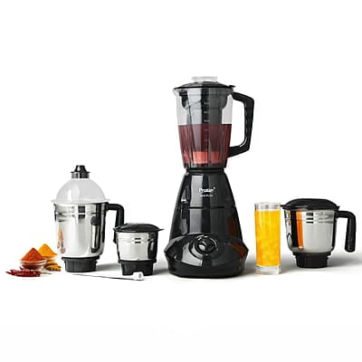 Prestige Iris Plus 750 W Mixer Grinder With 4 Jars (3 Stainless Steel Jars+ 1 Juicer Jar) 4 Super Efficient Stainless Blades Prestige Iris Plus 750 W Mixer Grinder With 4 Jars (3 Stainless Steel Jars+ 1 Juicer Jar) 4 Super Efficient Stainless Blades