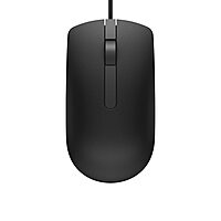 Dell MS116 Wired Optical Mouse, 1000DPI, LED Tracking, Scrolling Wheel, Plug and Play