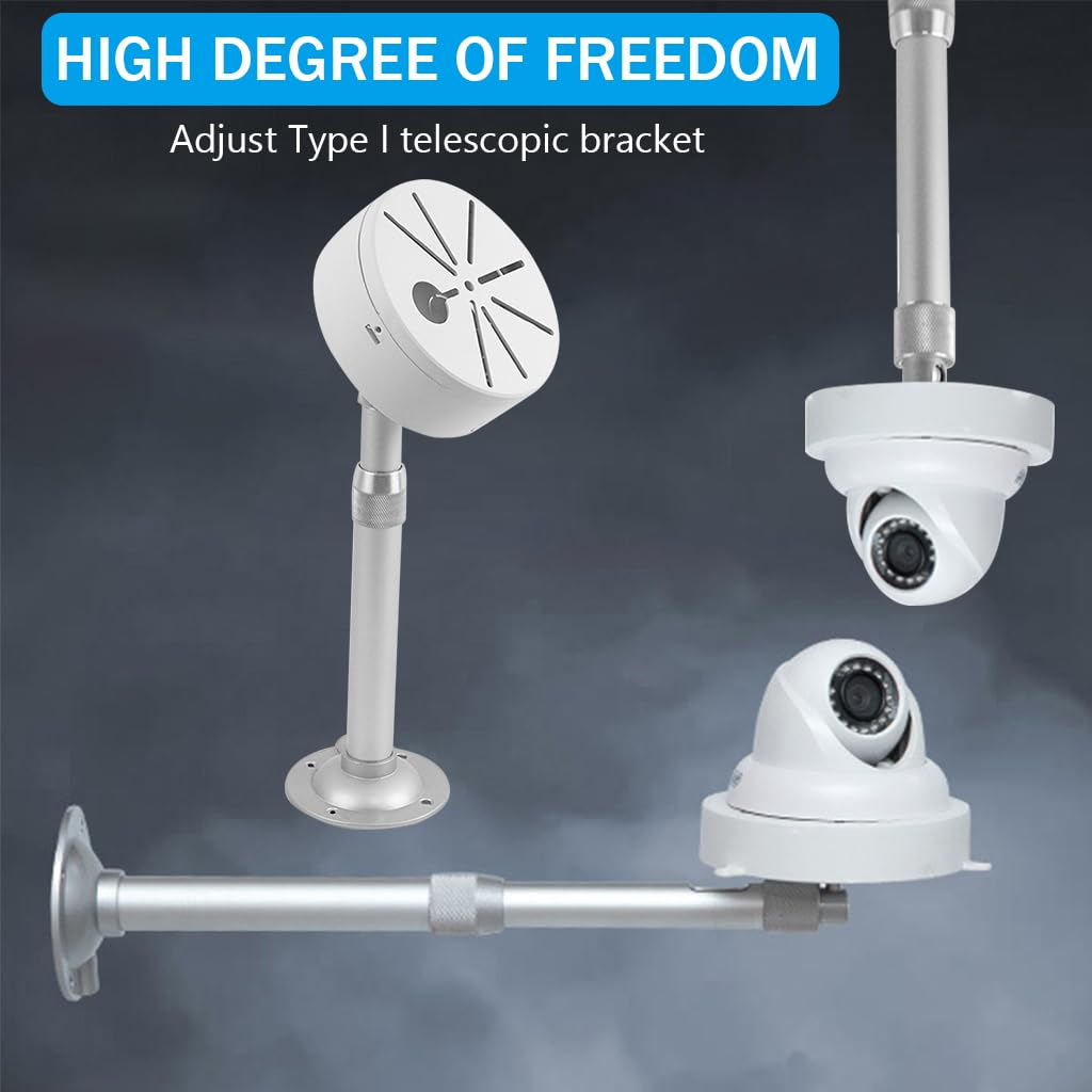 Security Camera Mount Bracelet, (39.8 - 19.8)cm 7.8-15.7 Inches Telescopic Wall Mount, Aluminum Alloy Dome Camera Mount, Bracket for CCTV Security Camera/IP Camera Security Camera Mount Bracelet, (39.8 - 19.8)cm 7.8-15.7 Inches Telescopic Wall Mount, Aluminum Alloy Dome Camera Mount, Bracket for CCTV Security Camera/IP Camera