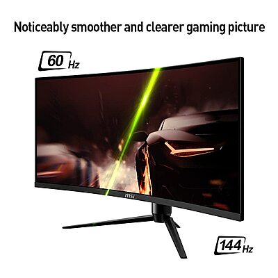 MSI 34-Inch UWQHD 144Hz Curved Gaming Monitor, 1ms Response Time, Adaptive Sync, MAG342CQR MSI 34-Inch UWQHD 144Hz Curved Gaming Monitor, 1ms Response Time, Adaptive Sync, MAG342CQR