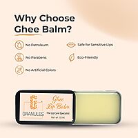 Granules Ghee-Based Lip Balm for Dark & Pigmented Lips 10ml Granules Ghee-Based Lip Balm for Dark & Pigmented Lips 10ml