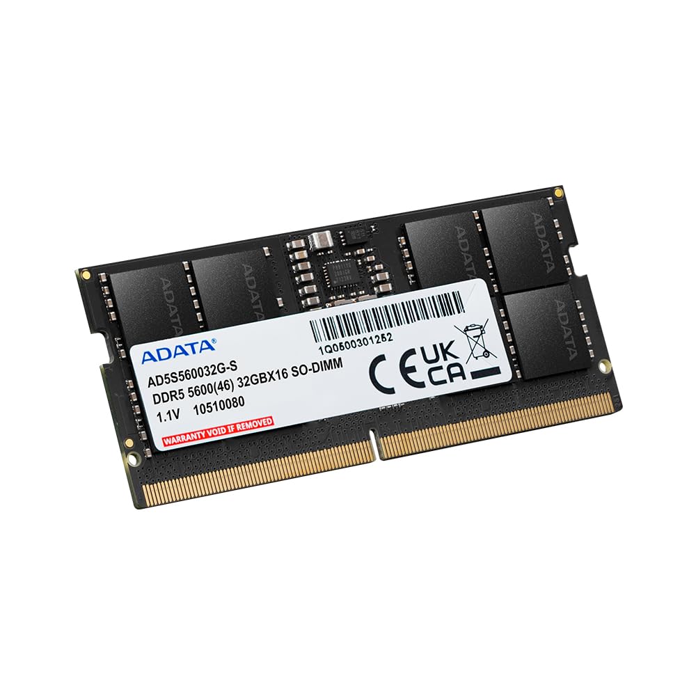 ADATA Premier (SO-DIMM) DDR5 Laptop Memory, Single RAM Module, Supports Intel & AMD Latest CPU, Intel XMP & AMD Expo, Built in PMIC, On Die ECC, Low Voltage, More Bandwidth-Without Heat Sink ADATA Premier (SO-DIMM) DDR5 Laptop Memory, Single RAM Module, Supports Intel & AMD Latest CPU, Intel XMP & AMD Expo, Built in PMIC, On Die ECC, Low Voltage, More Bandwidth-Without Heat Sink