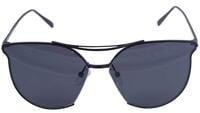 Unisex Oversized Sunglasses. Black Color Metal Frame. UV Protected Black Color Flat Lens. Unisex Oversized Sunglasses. Black Color Metal Frame. UV Protected Black Color Flat Lens.