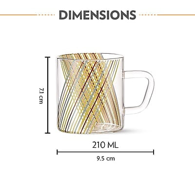 Borosil Vision Prism Tea n Coffee Classic Mug Set of 6 Pcs 210 ml | Borosillicate Glass, Microwave Safe, Scratch Resistance, Lightweight | for Chai, Green Tea, Milk Borosil Vision Prism Tea n Coffee Classic Mug Set of 6 Pcs 210 ml | Borosillicate Glass, Microwave Safe, Scratch Resistance, Lightweight | for Chai, Green Tea, Milk