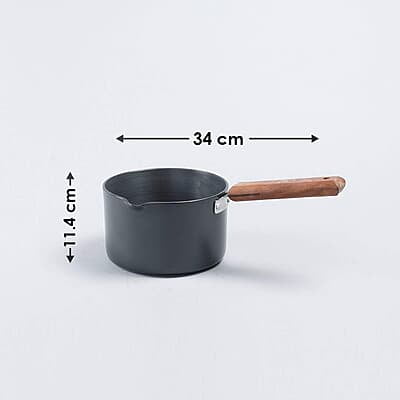 Wonderchef Ebony Hard Anodized Nonstick Sauce Pan 16cm Non Stick Sauce Pan 2L 3.25 mm Wonderchef Ebony Hard Anodized Nonstick Sauce Pan 16cm Non Stick Sauce Pan 2L 3.25 mm