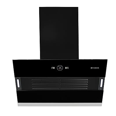 Faber 75 cm 1200 m3/hr Slant, Filterless Auto Clean Chimney talian Design (HOOD VERTIGO FL SC AC BK 75
