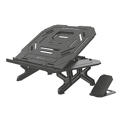 Portronics My Buddy Hexa 33 Laptop Stand with Phone Holder, Four Legs, Foldable Design, Improved Airflow