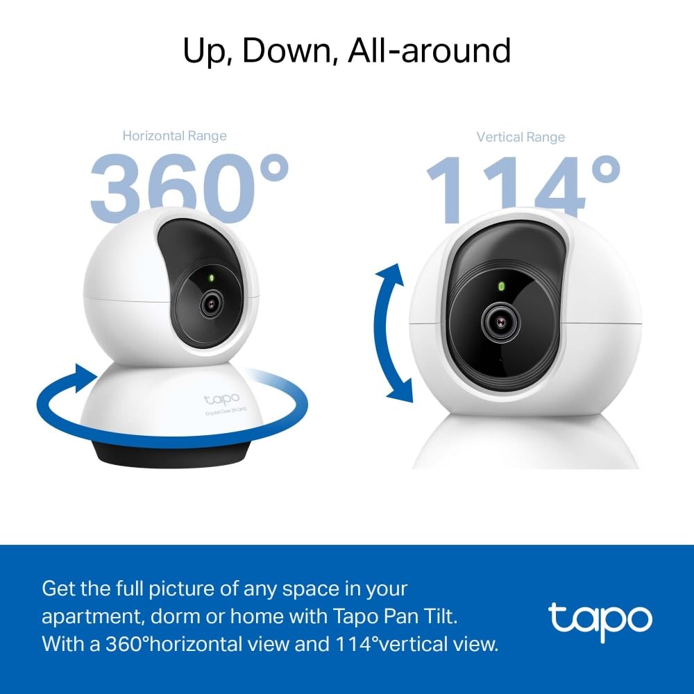 TP-Link Tapo C220 Pan/Tilt Smart Ai 2K 4Mp Qhd 1440P Home Security Wi-Fi Camera| Alexa & Google Assistant Enabled |Night Vision|Two-Way Audio| Motion Detection TP-Link Tapo C220 Pan/Tilt Smart Ai 2K 4Mp Qhd 1440P Home Security Wi-Fi Camera| Alexa & Google Assistant Enabled |Night Vision|Two-Way Audio| Motion Detection