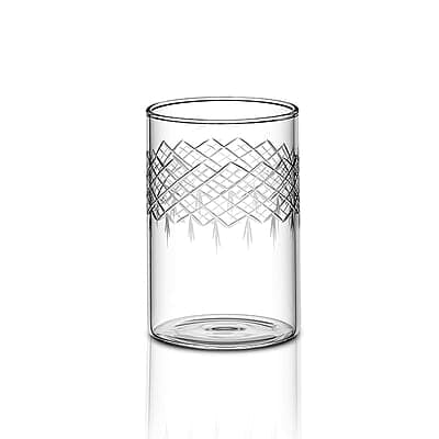 Borosil Vision Glasses Bracelet, 350 Ml, Set of 6, Transparent