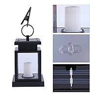 Candle Lantern, Our Garden Patio Yard Lamp LED Solar Powered Hanging Candle Light