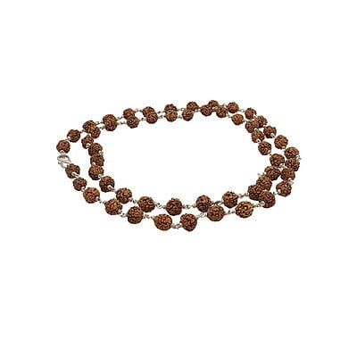 Silver Tied Rudraksha Malai/Chain