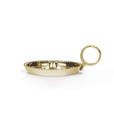 Borosil Small Size Mangal Diya Decorative Brass Glass Oil Lamp