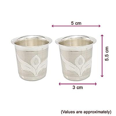 Silver Tumbler , Glass Set Silver Tumbler , Glass Set