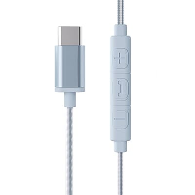 ZEBRONICS BUDS C10 in-Ear Type-C Earphone with in-line Mic, Metallic Design, Volume Control, 1.2m Cable, 10mm Driver