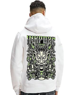 Sublimation Printed Hoodies White Colour VLAM Tatoo Design Graphic Art Cotton Unisex Hoodie | Trendy Back Print Anime Hoodie and Sweatshirt Sublimation Printed Hoodies White Colour VLAM Tatoo Design Graphic Art Cotton Unisex Hoodie | Trendy Back Print Anime Hoodie and Sweatshirt