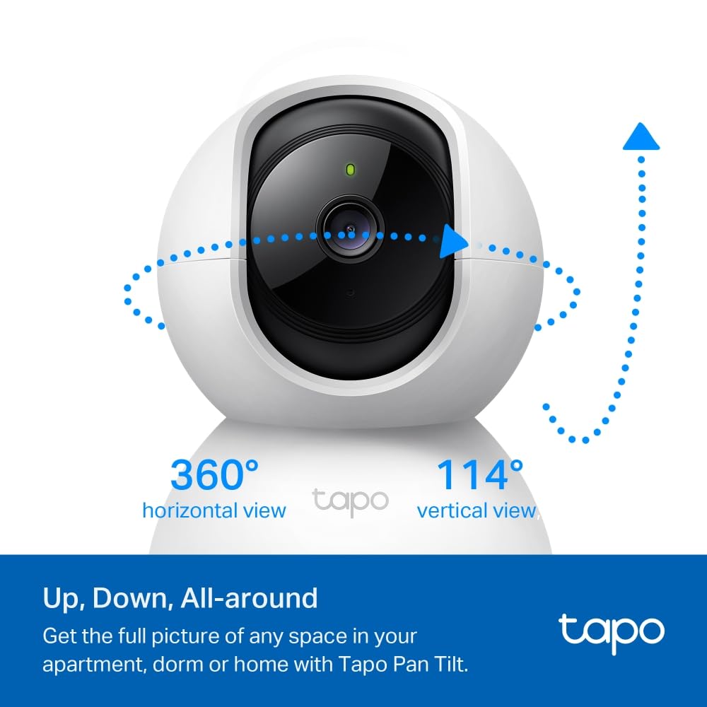 TP-Link Tapo C210 360° 3MP Full HD 2304 X 1296P Video Pan/Tilt Smart Wi-Fi Security Camera | Alexa Enabled | 2-Way Audio| Night Vision| Motion Detection | Indoor CCTV TP-Link Tapo C210 360° 3MP Full HD 2304 X 1296P Video Pan/Tilt Smart Wi-Fi Security Camera | Alexa Enabled | 2-Way Audio| Night Vision| Motion Detection | Indoor CCTV
