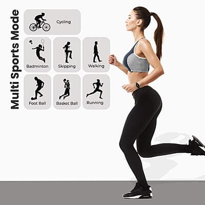 Zebronics Zeb-Fit1220CH Smart Fitness Band, 2.5D Curved Glass Full Touch Display, SpO2, BP