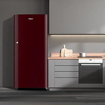 Whirlpool 184 L 2 Star Single Door Refrigerator SHERRY WINE-Z, Red, 2023 Model