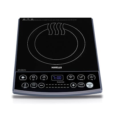 Havells Insta Cook Et-X Induction Cooktop, Dark Grey 1900 W, Ceramic Glass