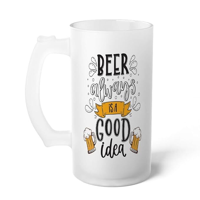 Sublimation Printed Froaster Beer Mug with Handle Beer is a Good Idea Funny Quotes Sublimation Printed Froaster Beer Mug with Handle Beer is a Good Idea Funny Quotes