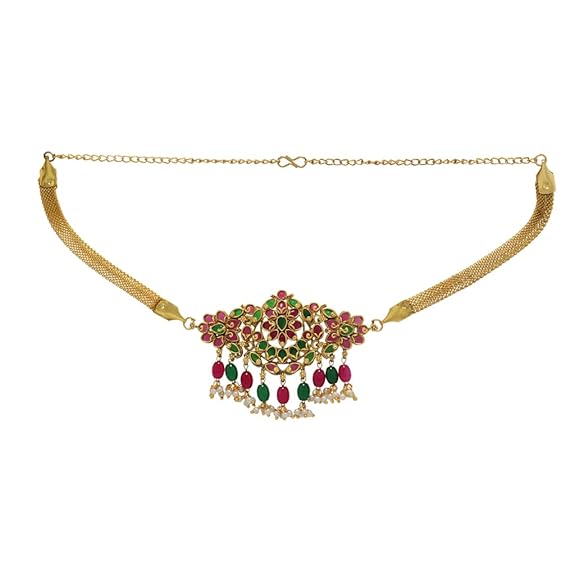 SRIMATHI JEWELLERS Floral design choker set SRIMATHI JEWELLERS Floral design choker set