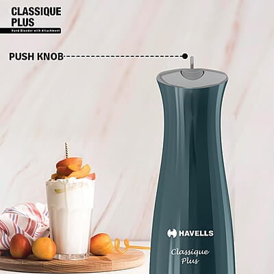 Havells Classique Plus Hand Blender with Attachment 300 watts Motor Acrylonitrile Butadiene Styrene