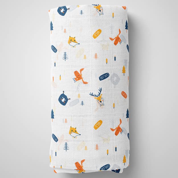 1st Step Muslin Swaddle 100cm*120cm-Pack of 1