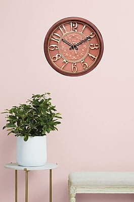 Vintage Product Designer Analogue Round Wall Clock Copper Finish (12 x 12 Inch) Vintage Product Designer Analogue Round Wall Clock Copper Finish (12 x 12 Inch)