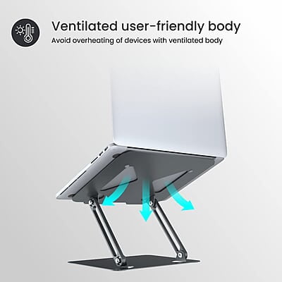 Portronics My Buddy K7 Portable Laptop Stand Ventilated Board for Laptop Cooling Multiple Adjustable Angles