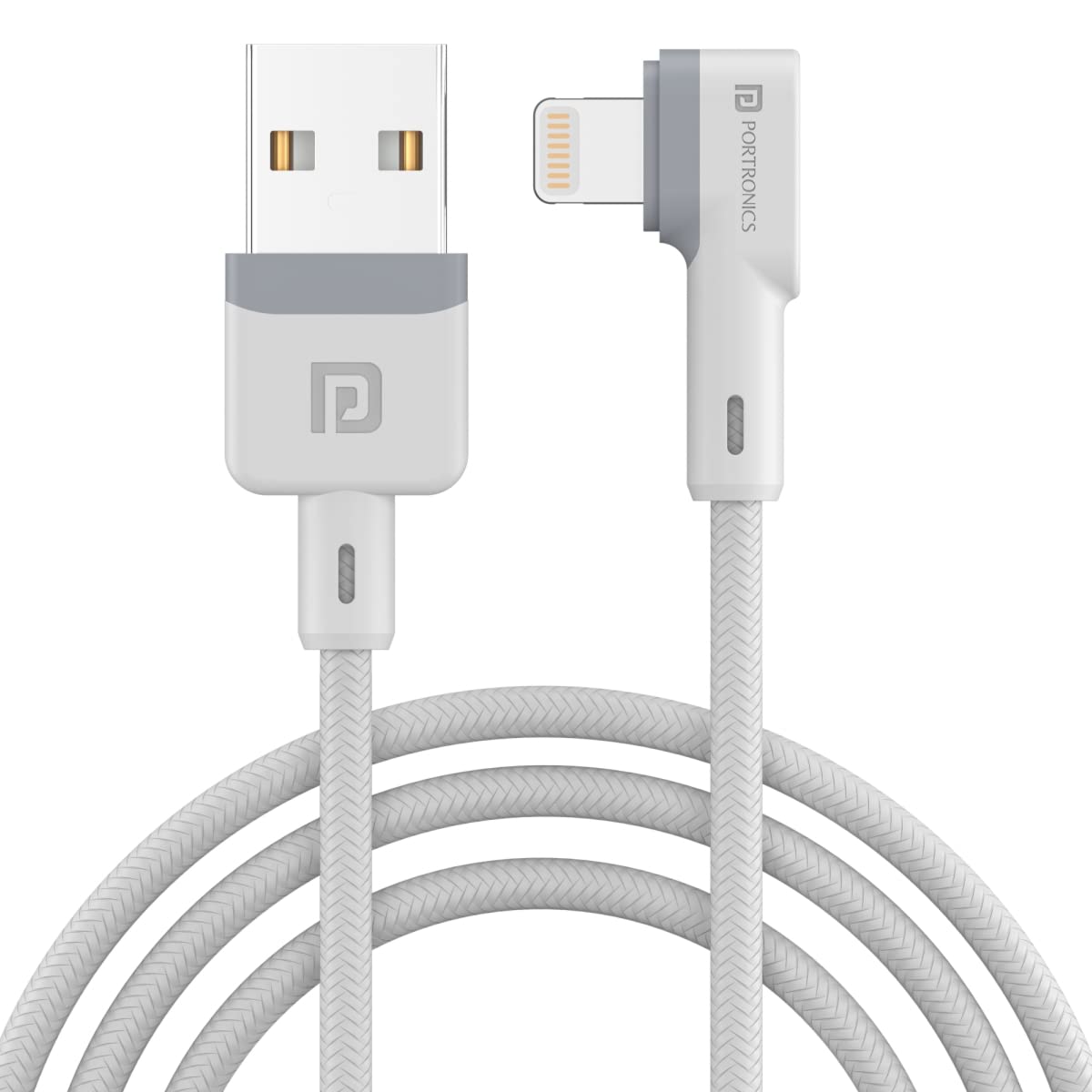Portronics Konnect L Fast Charging 3A 8 Pin USB Cable with Charge & Sync Function Portronics Konnect L Fast Charging 3A 8 Pin USB Cable with Charge & Sync Function