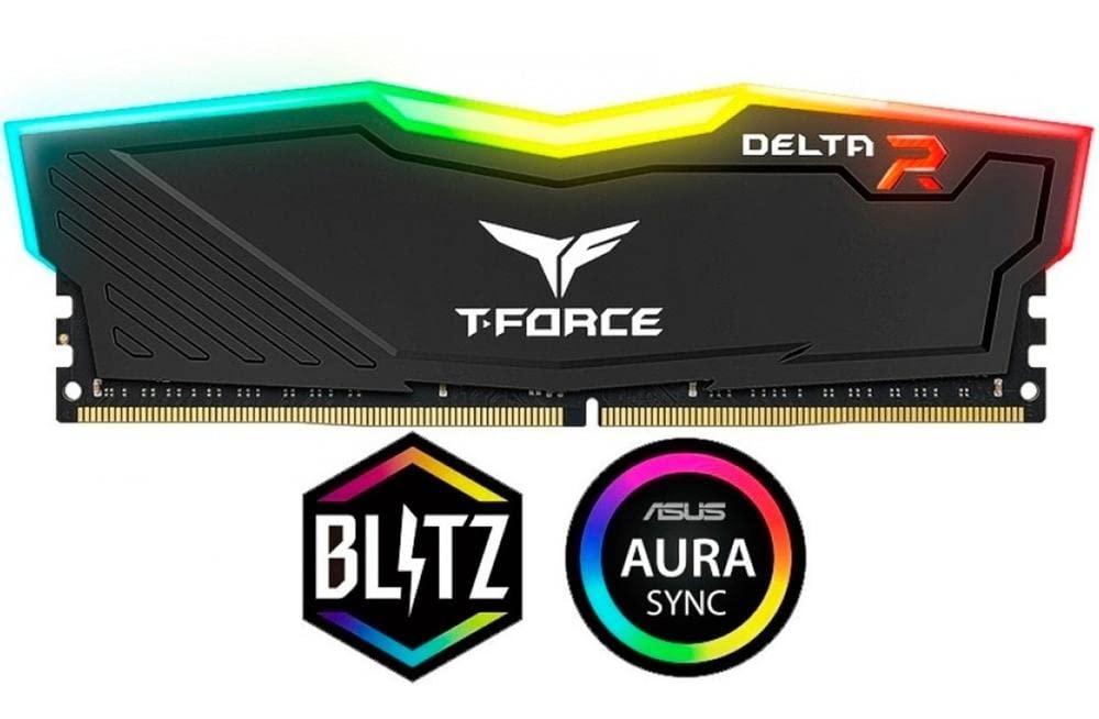 TeamGroup T-Force Delta RGB DDR4 Desktop Gaming Memory, Metal Heatsink, ARGB Motherboard Sync, XMP 2.0, for Intel/AMD CPU, High Performance Low Latency RAM Module TeamGroup T-Force Delta RGB DDR4 Desktop Gaming Memory, Metal Heatsink, ARGB Motherboard Sync, XMP 2.0, for Intel/AMD CPU, High Performance Low Latency RAM Module