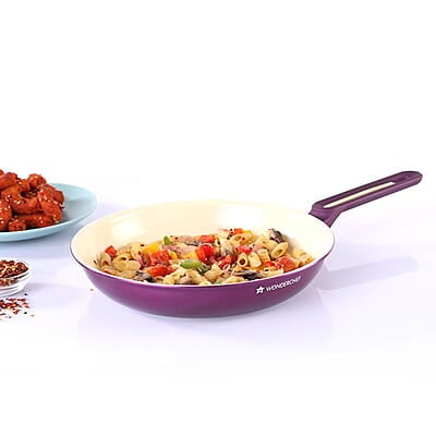 Wonderchef Bellagio Fry Pan  24 cm  1.7 L Non-Stick Ceramic Coating 3mm Thickness