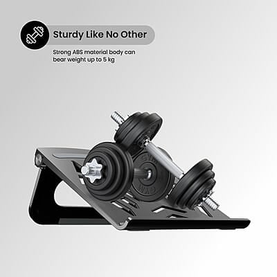 Portronics My Buddy Hexa 5 Laptop Stand with Foldable & Ventilated Design, Ergonomic Elevation, Anti-Slip Silicon Pads Portronics My Buddy Hexa 5 Laptop Stand with Foldable & Ventilated Design, Ergonomic Elevation, Anti-Slip Silicon Pads