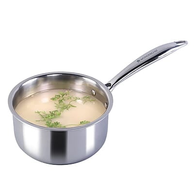 Wonderchef Nigella Tri-ply Stainless Steel 16 cm Sauce Pan 1.5 Liters 2.6mm Thickness Silver Wonderchef Nigella Tri-ply Stainless Steel 16 cm Sauce Pan 1.5 Liters 2.6mm Thickness Silver