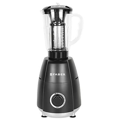 Faber Crown 800W Blender Mixer Grinder, 3 SS clip lock jars + 1 PC jar  copper motor, up to 20000 rpm speed